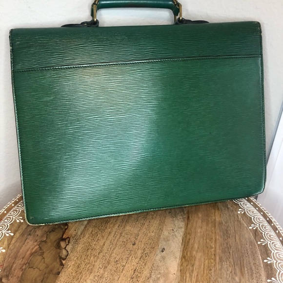 Vintage Green Epi Leather Ambassador Briefcase - Picture 9 of 16